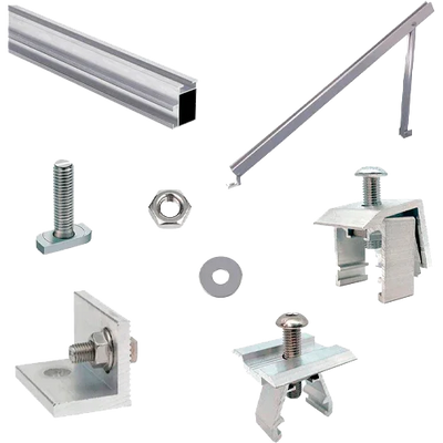 Estructura Aluminio Suelo Plano 2 Paneles