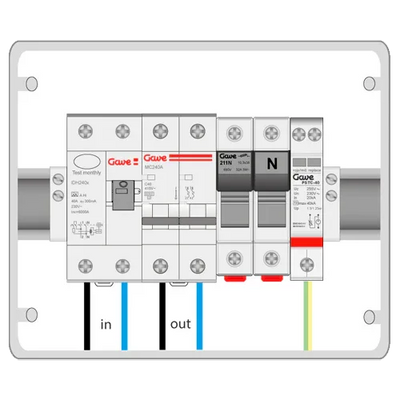AC-Einphasen-Schutzkasten GAVE ACM25SDA 5.8kW 25A 30mA