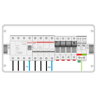 Gehäuse Schutz AC Dreiphasig GAVE ACT16SDA 11kW 16A 30mA