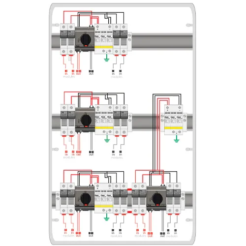DC PV Schutzkasten GAVE STM21025P15S/4 4 MPPT 2 Strings 15A 1000V