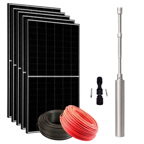 Kit Bomba Solar Híbrida ZIRI 4SH1.4-200 1,5CV 200m 1,5m³/h