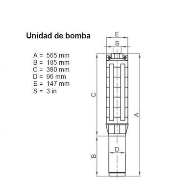 Solar-Tauchpumpe Lorentz PU1800 C-SJ42-1 53m³/h 8m Zentrifugal