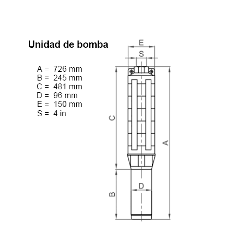 Lorentz PU4000 C-SJ60-2-2 Submersible Solar Pump 61m³/h 16m