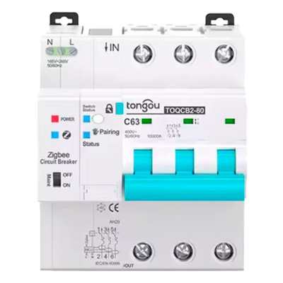 Magnetotérmico Inteligente Tongou 3P TOQCB2-80 1-63A Curva C Zigbee
