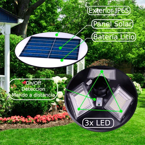 Candeeiro Solar 150W 6000K 1500 lm 12Ah JND-7488