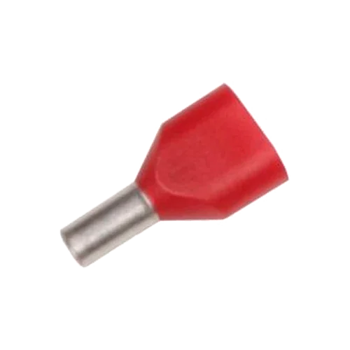 Insulated Double Hollow Ferrule Sofamel 1 mm² APF/D-1,00D Red