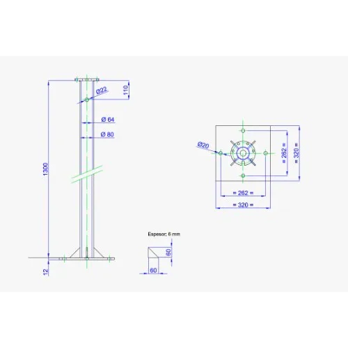 Terminal Torre Bornay Acoplamento P400/750 1,3 m