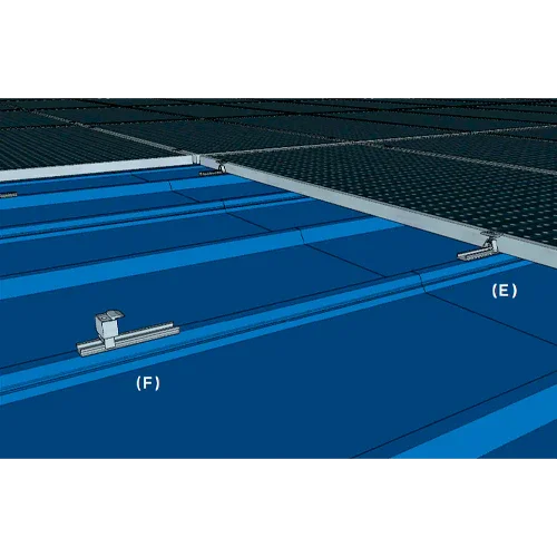 Struttura Alluminio Coplanare Lamiera 9 Pannelli con Microrail
