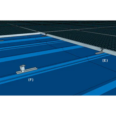 Estructura Aluminio Coplanar Chapa 6 Paneles con Microrail