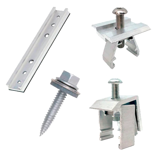 Struttura Alluminio Coplanare Lamiera 7 Pannelli con Microrail