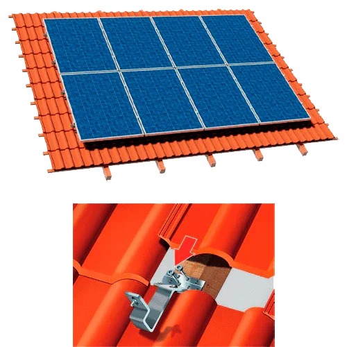 Struttura Alluminio Coplanare Salvatejas 3 Pannelli