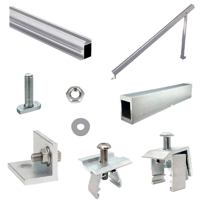 Estructura Aluminio Suelo Plano 7 Paneles