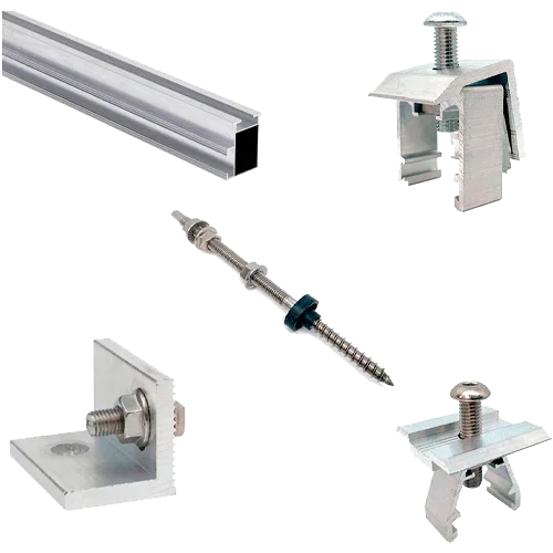 Struttura Alluminio Coplanare Vite 2 Pannelli