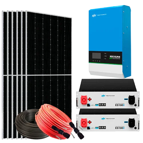 Kit Solare Isolato 5000W 48V con Batterie al Litio 10,08kWh