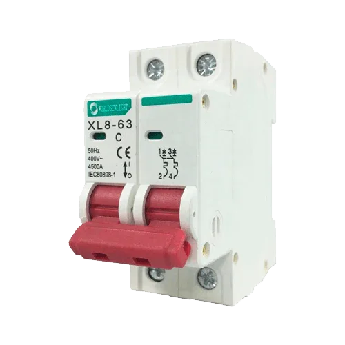 XL8-63 Circuit Breaker 2P 16A 400V AC Curve C