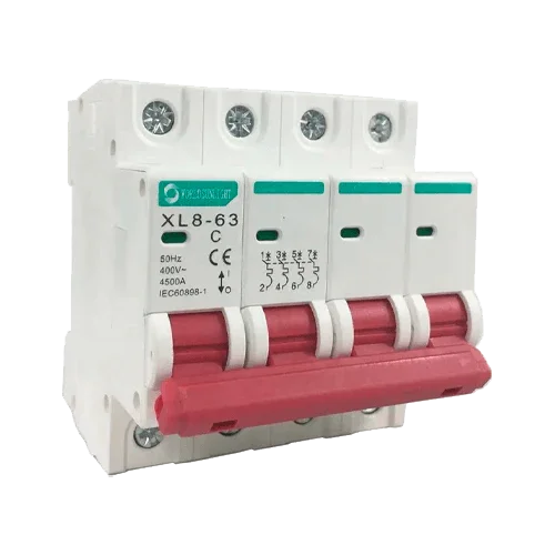 XL8-63 4P 10A 400V AC Curve C Miniature Circuit Breaker