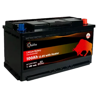 Batería Litio 12V 100Ah Olalitio OLA-12-100-SH Bajo Asiento Calefacción Bluetooth