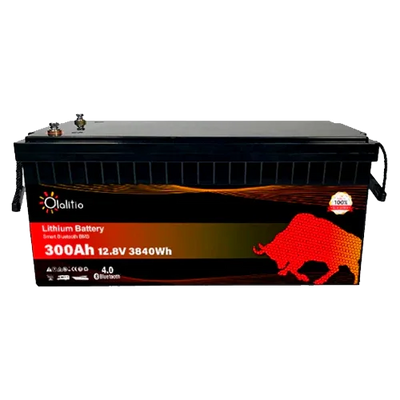 Batería Litio 12V 300Ah Olalitio OLA-12-300-P Bluetooth