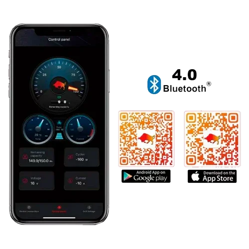 12V 100Ah Lithium Battery Olalitio OLA-12-100-S Under-Seat Bluetooth