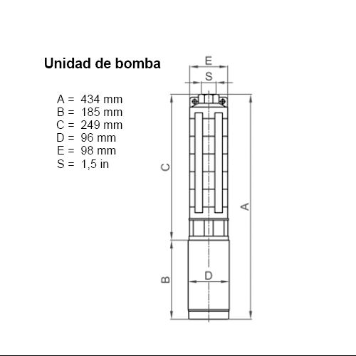 Lorentz PU150 C-SJ5-4 Solar Submersible Pump 6.1 m³/h 12m Centrifugal