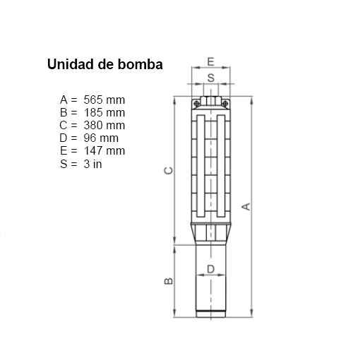 Solar-Tauchpumpe Lorentz PU1800 C-SJ42-1 53m³/h 8m Zentrifugal