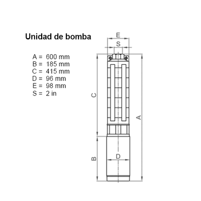 Lorentz PU600 C-SJ8-5 Solar-Tauchpumpe 12 m³/h 15m Zentrifugal
