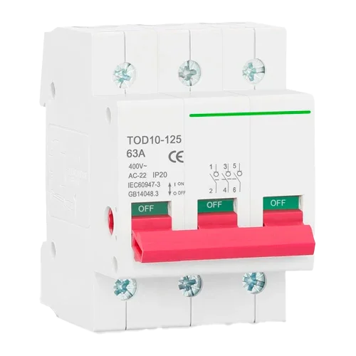 3P 400V 100A Circuit Breaker Tongou TOD10-125