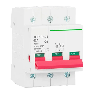 Magnetotérmico 3P 400V 63A Tongou TOD10-125