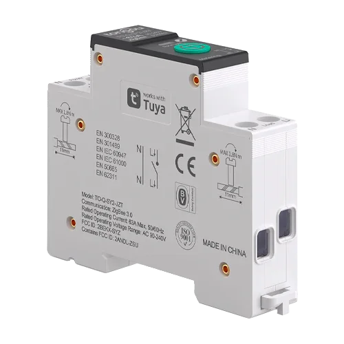 Disyuntor Inteligente ZigBee TUYA 1P 63A TO-Q-SY2-JZT con Medidor