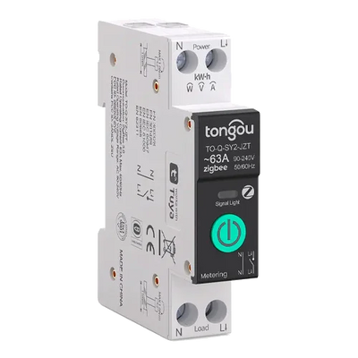 Disyuntor Inteligente ZigBee TUYA 1P 63A TO-Q-SY2-JZT con Medidor