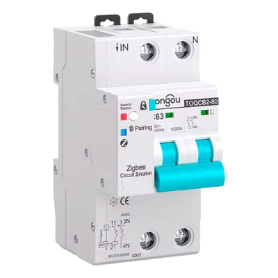 Magnetotérmico Inteligente Tongou 2P TOQCB2-80 1-63A Curva C Zigbee