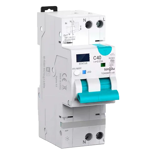 Diferencial Tipo A WiFi 2P 1–40A 30mA Tongou TOWSMR1-40