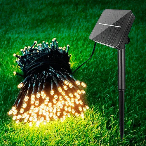 Guirnalda Solar 200 LEDs 3000K Exterior JND-9138H