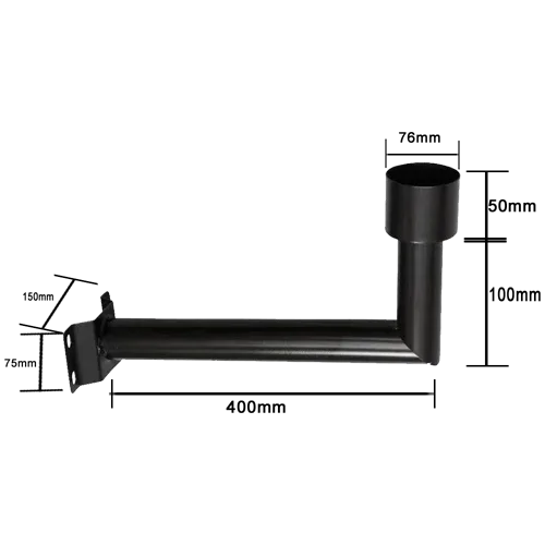 Support Lampadaire Poteau Mur 50x15cm JND-74882