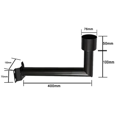 Support Lampadaire Poteau Mur 50x15cm JND-74882